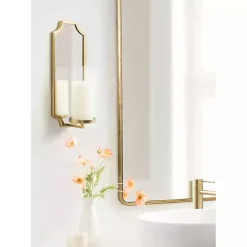 Discount Ciel Mirrored Pillar Candle Sconce Sconces