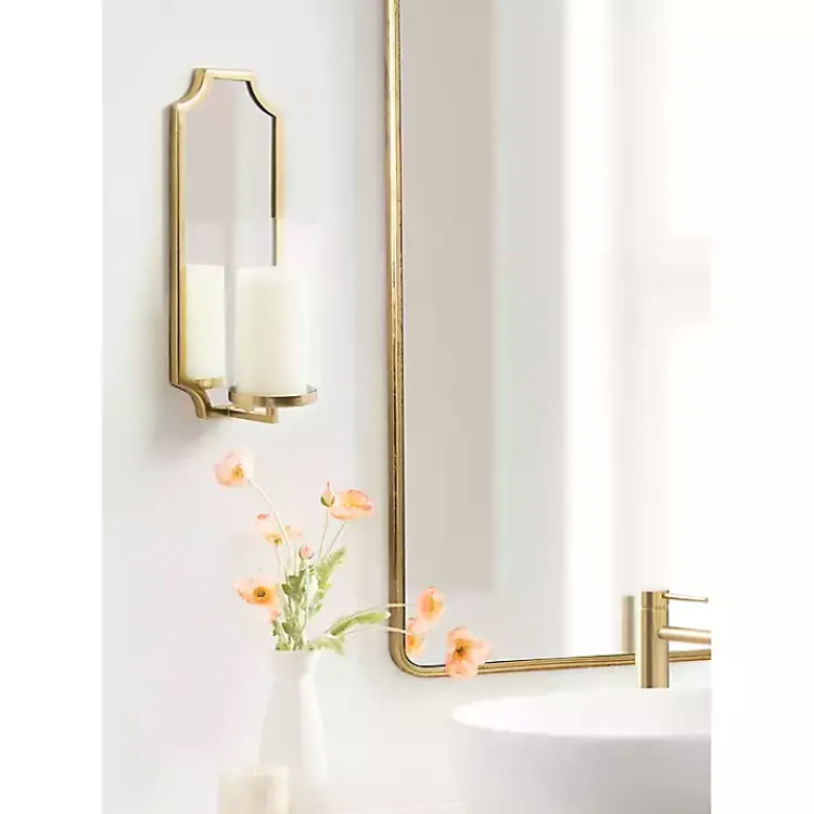 Discount Ciel Mirrored Pillar Candle Sconce Sconces