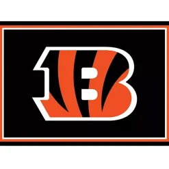 Kirklands Home Area Rugs|Cincinnati Bengals Area Rug, 3x4 Black