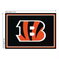 Kirklands Home Area Rugs|Cincinnati Bengals Area Rug, 3x4 Black
