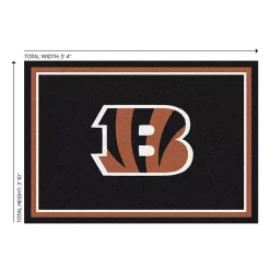 Kirklands Home Area Rugs|Cincinnati Bengals Area Rug, 4x6 Black