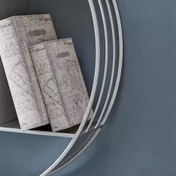 Kirklands Home Shelves|Circular Open Sides Floating Shelf Silver