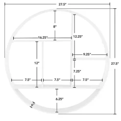 Kirklands Home Shelves|Circular Open Sides Floating Shelf Silver