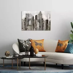 Kirklands Home Canvas Art|City Mood Canvas Art Print Gray