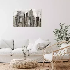 Kirklands Home Canvas Art|City Mood Canvas Art Print Gray
