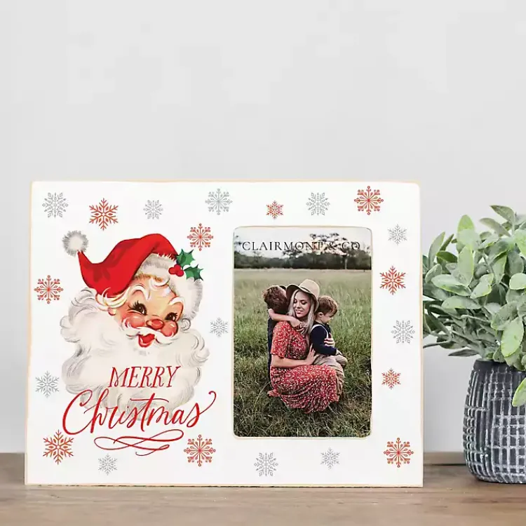 Classic Santa Merry Christmas Picture Frame, 4x6 Christmas Decorations