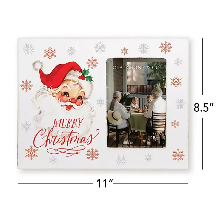 Classic Santa Merry Christmas Picture Frame, 4x6 Christmas Decorations