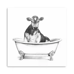Kirklands Home Canvas Art|Clawfoot Cow Canvas Art Print, 20x20 in.