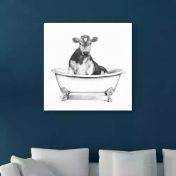 Kirklands Home Canvas Art|Clawfoot Cow Canvas Art Print, 20x20 in.