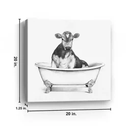 Kirklands Home Canvas Art|Clawfoot Cow Canvas Art Print, 20x20 in.