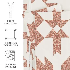 Kirklands Home Duvets|Clay Adobe Diamond 2-pc. Twin Duvet Cover Set