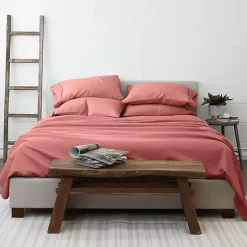Kirklands Home Bed Sheets|Clay Solid 6-pc. Twin Sheet Set Orange