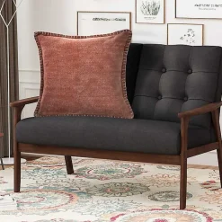 Online Clay Stitched Flange Velvet Throw Pillow Pillows