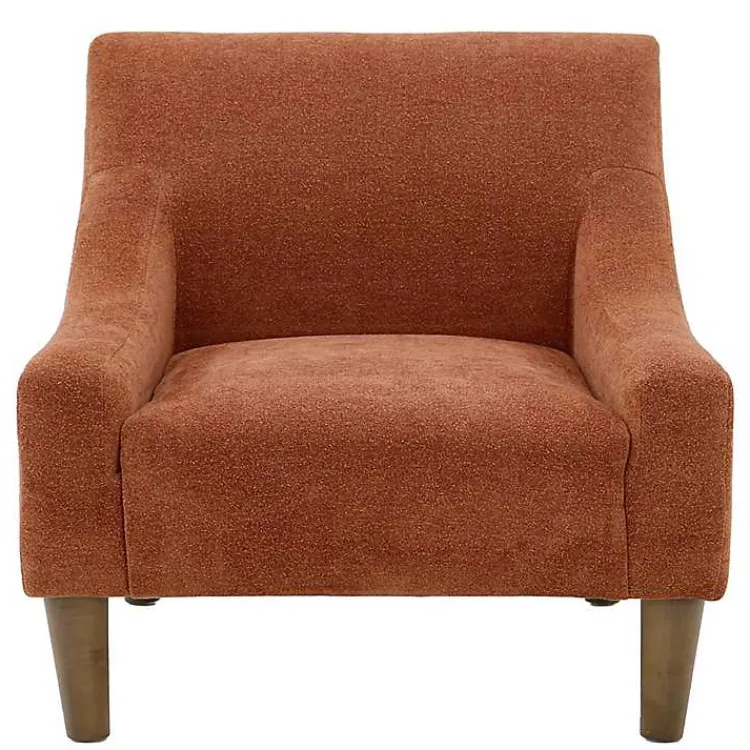 Kirklands Home Accent Chairs|Clay Upholstered Shea Accent Chair Orange