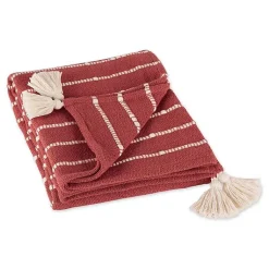 Best Clayoff Slub Stripe Decorative Throw Blankets & Throws