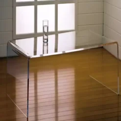 Kirklands Home Coffee Tables|Acrylic Curved Edge Coffee Table Clear