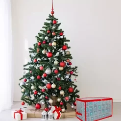 Hot Clear and Red Zip 112-pc. Ornament Storage Box Seasonal Storage