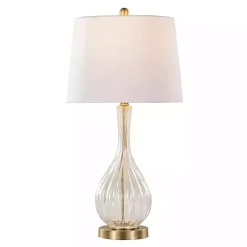 Kirklands Home Table Lamps|Crackle Glass Penny Table Lamps, Set of 2 Clear