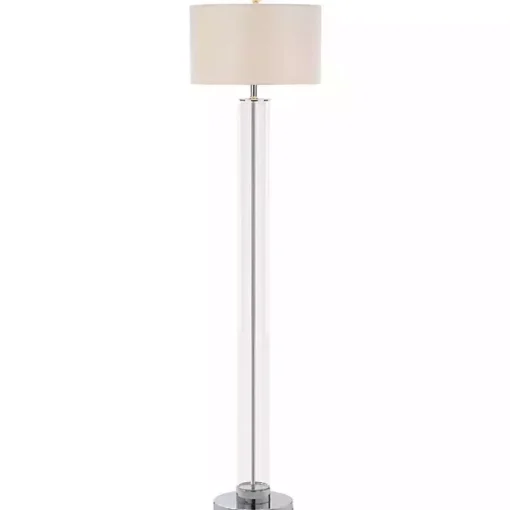 Kirklands Home Floor Lamps|Clear Glass Demi Floor Lamp Ivory
