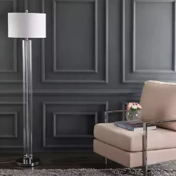 Kirklands Home Floor Lamps|Clear Glass Demi Floor Lamp Ivory