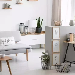 Kirklands Home Table Lamps|Clear Glass Honeycomb Table Lamp White