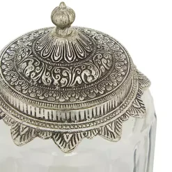 Sale Clear Glass Jars with Decorative Lids, Set of 3 Decorative Bowls & Jars