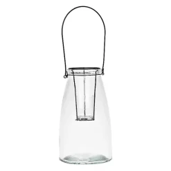 Sale Glass Lantern With Metal Insert Lanterns