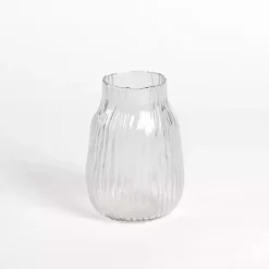 Best Glass Wavy Ribbed Vase, 7.85 in. Vases