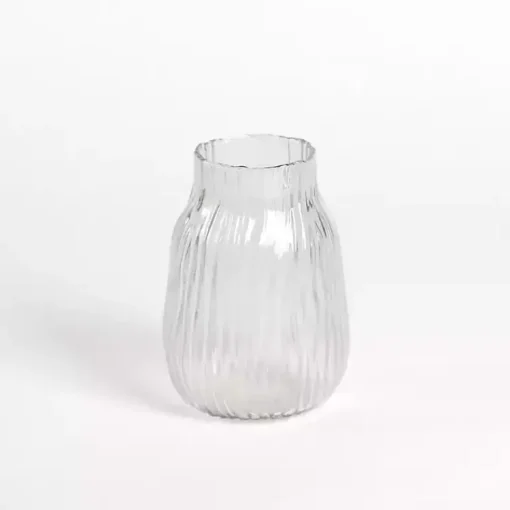 Best Glass Wavy Ribbed Vase, 7.85 in. Vases