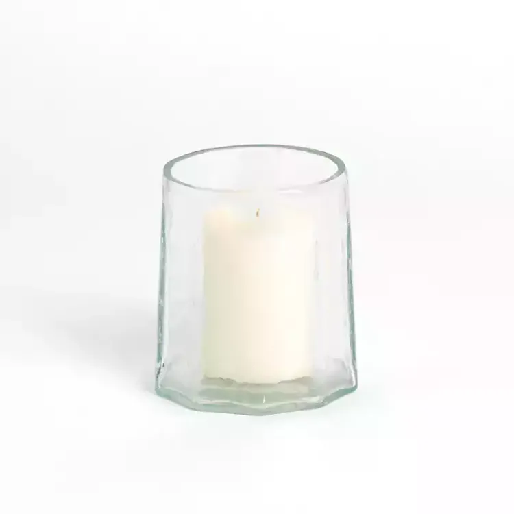 Sale Hammered Glass Hurricane, 5 in. Candle Holders