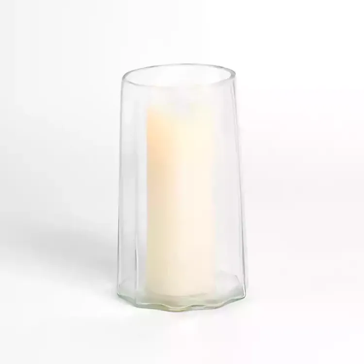 Sale Hammered Glass Hurricane, 10 in. Candle Holders