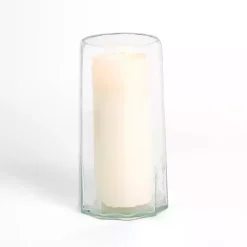 Sale Hammered Glass Hurricane, 12 in. Candle Holders