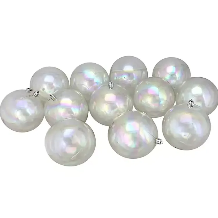 New Iridescent Shatterproof Ornament Set Christmas Ornaments