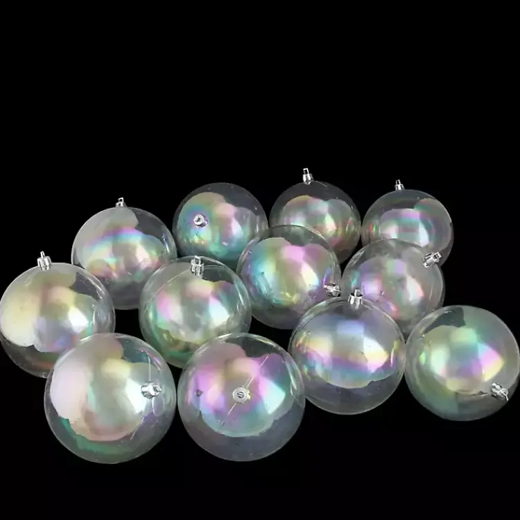 New Iridescent Shatterproof Ornament Set Christmas Ornaments