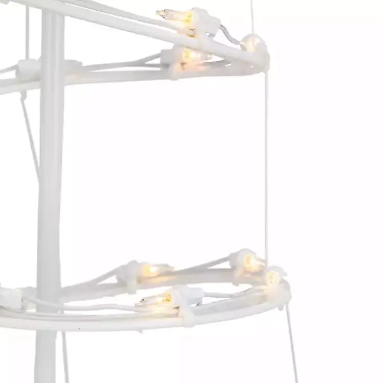 New Clear Pre-Lit Spiral Christmas Trees, Set of 3 Outdoor Christmas Decorations