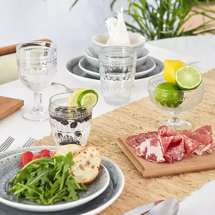 Kirklands Home Glassware & Drinkware|Textured Coupe Glasses, Set of 4 Clear