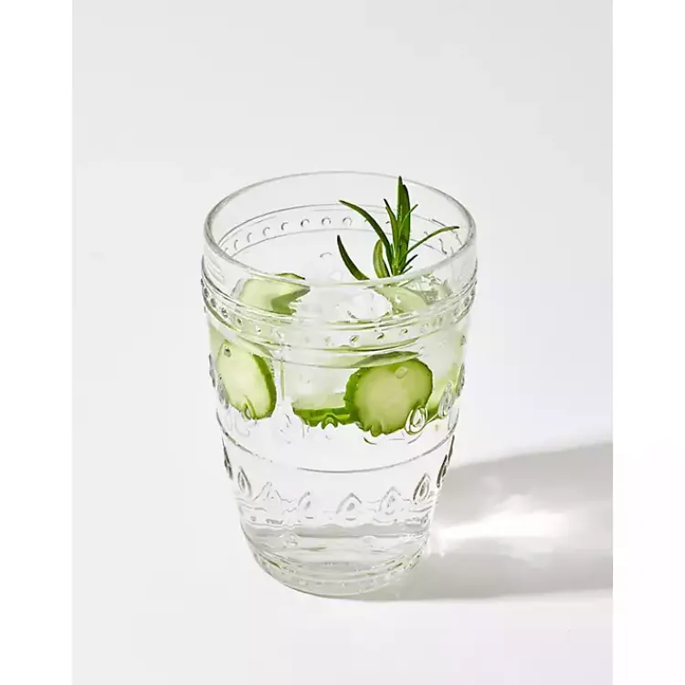 Kirklands Home Glassware & Drinkware|Textured Highball Glasses, Set of 4 Clear