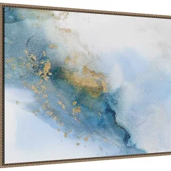 Kirklands Home Canvas Art|Cloud Land Framed Canvas Art Print Blue