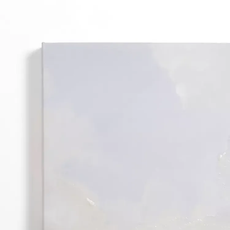 Kirklands Home Canvas Art|Cloudy Beach Scene Canvas Art Print Blue