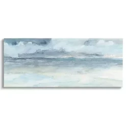 Kirklands Home Canvas Art|Cloudy Ocean Waves Canvas Art Print, 48x20 in.