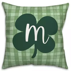 Online Clover Personalized Monogram Throw Pillow Pillows