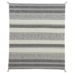 Best Coal Geometric Striped Throw Blankets & Throws