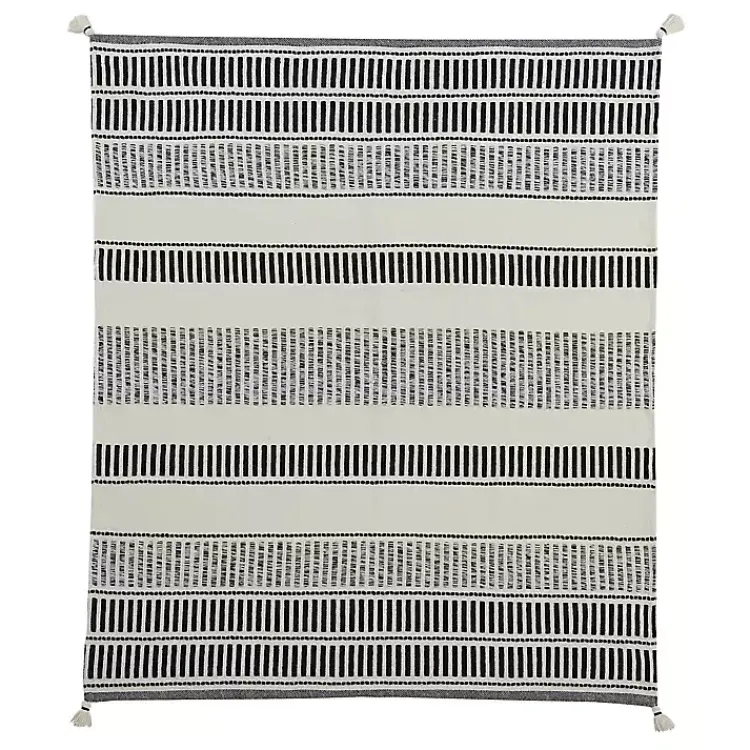 Best Coal Geometric Striped Throw Blankets & Throws