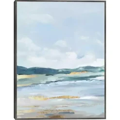 Kirklands Home Canvas Art|Coastal Mountains II Framed Canvas Art Print Blue
