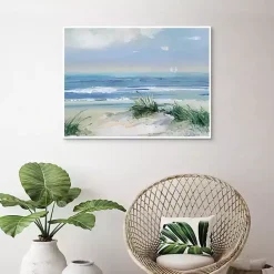 Kirklands Home Canvas Art|Coastal Breezes Framed Canvas Art Print Blue