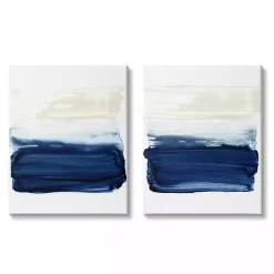 Kirklands Home Canvas Art|Coastal Brushstrokes Canvas Art Print, Set of 2