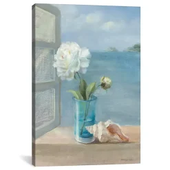 Kirklands Home Canvas Art|Coastal Floral Canvas Art Print Multi