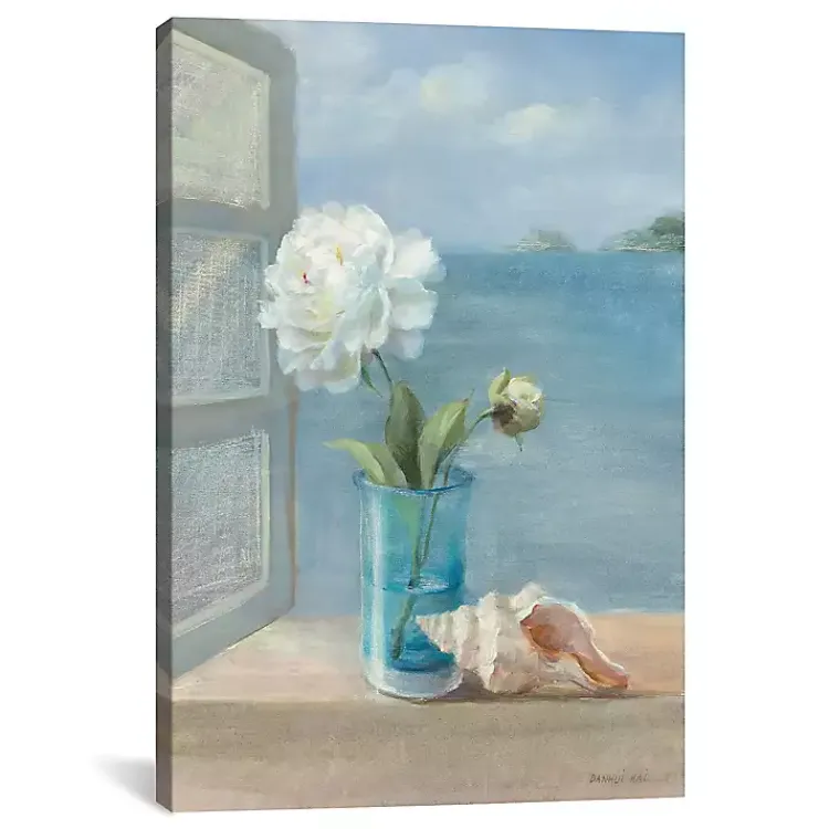 Kirklands Home Canvas Art|Coastal Floral Canvas Art Print Multi