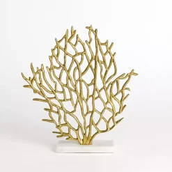 Coastal Coral Statue with Marble Base Statues & Figurines
