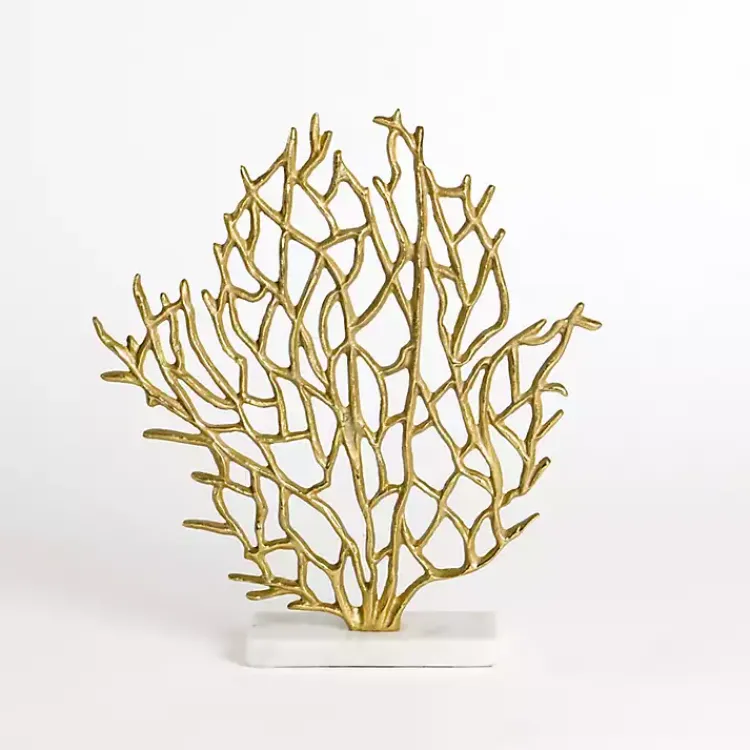 Coastal Coral Statue with Marble Base Statues & Figurines